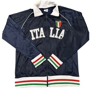 Vintage Italia Italy Women's Track Jacket Full Zip White Trim Soccer Football XL